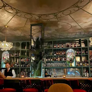 Obviously the bar underneath a wonderful trompe l&apos;oeil mural
