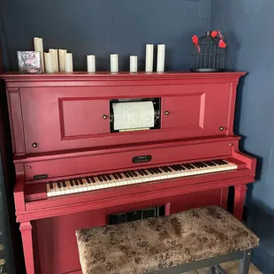 This player piano is actually played by people during certain evenings in the week.