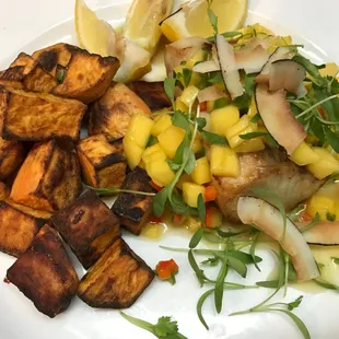 a plate of food on a table