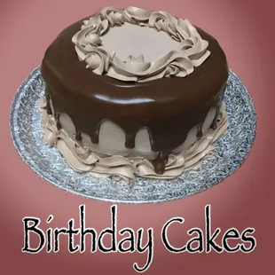 a chocolate birthday cake