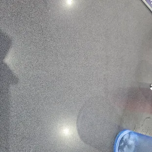 My table an hour later still waiting for food and a water refill.