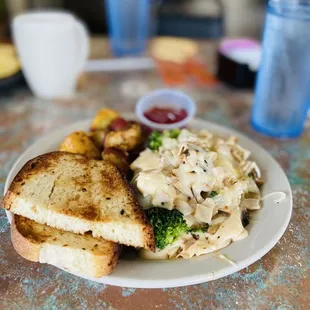 a plate of food on a table