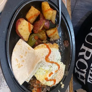 a plate of food on a table