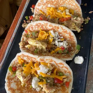 Pancake breakfast tacos