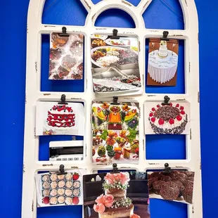 a display of pastries and pastries