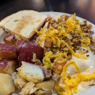 a plate of food on a table