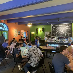 Interior on a Sunday around noon