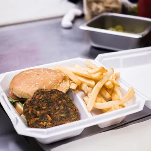 Veggie Burger - patty on the side