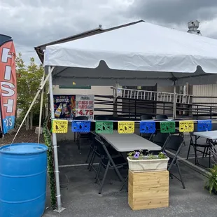 All set up for Cinco de Mayo with outdoor dining!
