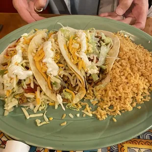 American Style Chicken and chorizo tacos.