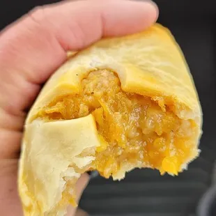 Inside the peach pie