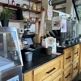 a view of the counter area