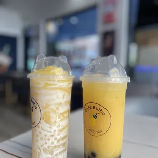two cups of bubble tea