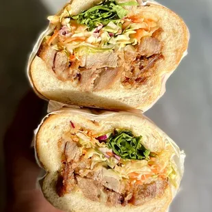 Crispy duck banh mi