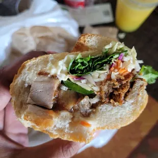 Crispy duck sandwich