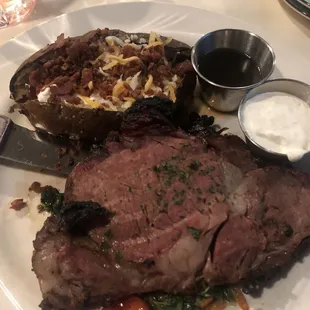 Prime rib. NY strip. Rib eye. Our table finished everything.