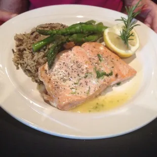 Planked Salmon Steak