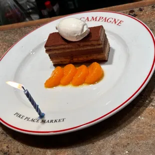 Happy Birthday Opera Cake, THE perfect and to fantastic dinner.
