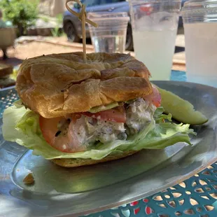 Chef Jen&apos;s Famouse Chicken Salad Sandwich (with croissant). THE BEST chicken salad I&apos;ve ever had!