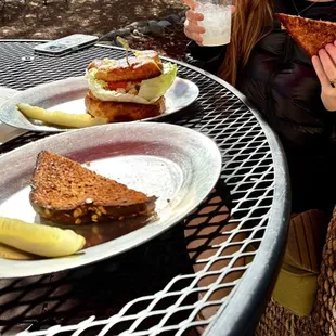 Grilled cheese and chicken salad sandwich! (And lemonade)