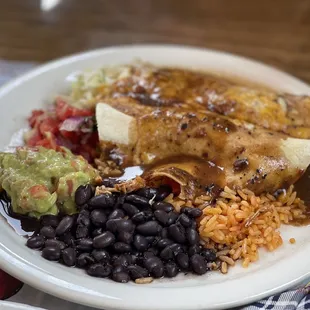 Chicken enchiladas plate