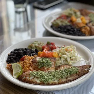 Red snapper fish plate