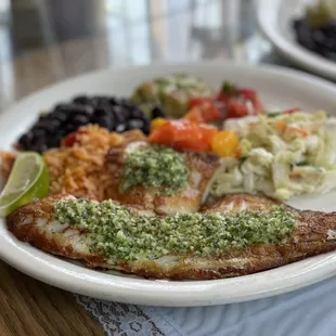 Red snapper fish plate