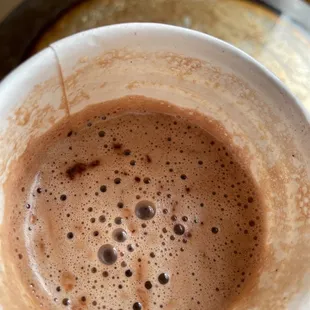 Half drank mocha so good