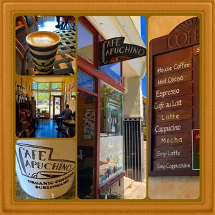 Montage of images from Cafe Capuchino