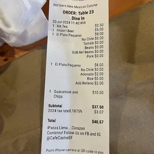 Our check