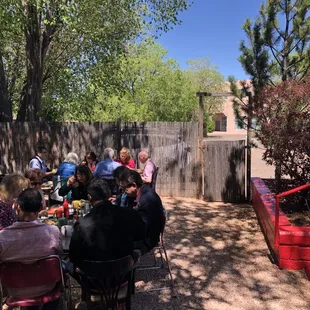 Comfortable outdoor dining