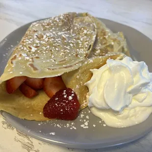 Strawberry crepe