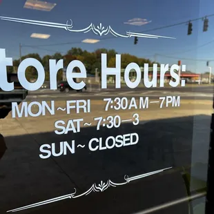 Store hours