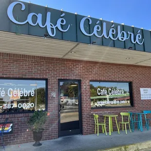 the front of the restaurant