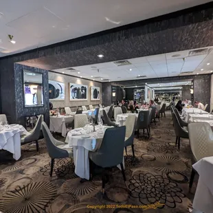 the dining area of the restaurant