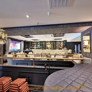 the bar and lounge area
