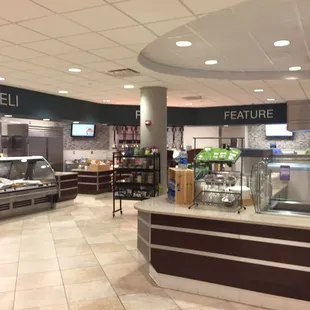 The left side of the café