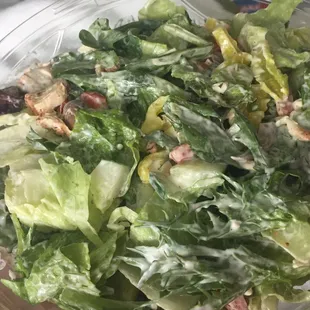 The Greek salad was fantastic... made to order and they toss in the dressing.