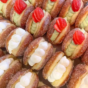 Variety of bomboloni