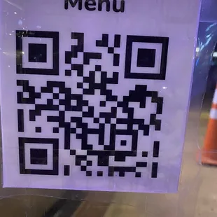 a qr code on a window