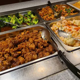 a variety of food items