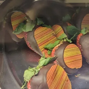 Dipped strawberries