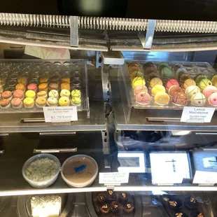 a variety of pastries on display