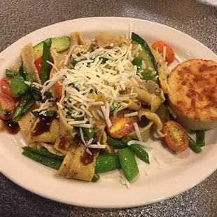 Fresh gluten free pasta and veggies