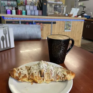 Cafe Latte and Almond Croissant