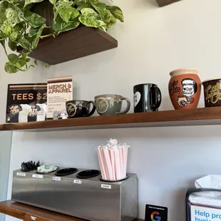 Inside takeaway area