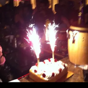 We celebrate bdays with sparklers at your request