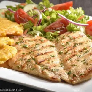 grilled chicken and french fries