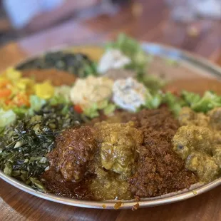 a plate of food on a table