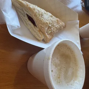 Guava Cheese pastry &amp; medium Cafe Con Leche = Yum